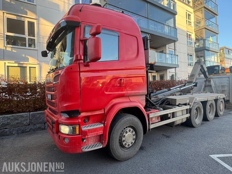 2015 Scania R580 8x4 tridem Krokbil / krokløft m/ JOAB 24t krok med knekk - Hook lift: gambar 1 2015 Scania R580 8x4 tridem Krokbil / krokløft m/ JOAB 24t krok med knekk - Hook lift: gambar 1