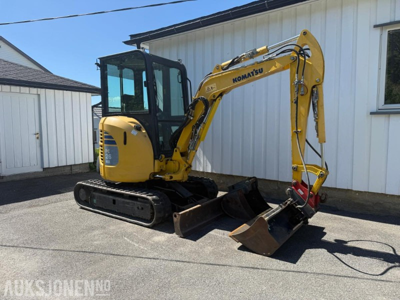 2016 Komatsu PC26MR minigraver m/2 skuffer. - Ekskavator mini: gambar 2 2016 Komatsu PC26MR minigraver m/2 skuffer. - Ekskavator mini: gambar 2