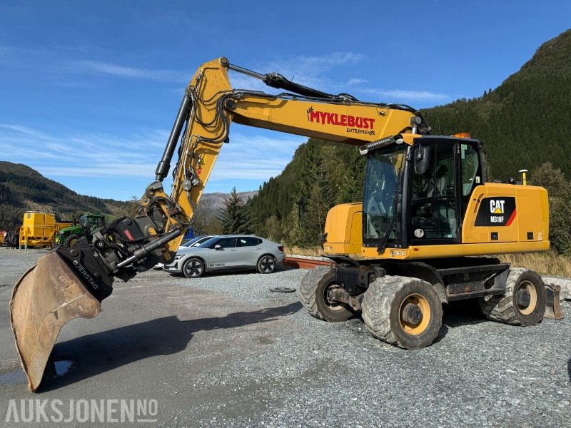 2018 Velholdt Cat M318F Hjulgraver med OilQuick Rototilt R6, 9577 timer - Ekskavator: gambar 1 2018 Velholdt Cat M318F Hjulgraver med OilQuick Rototilt R6, 9577 timer - Ekskavator: gambar 1