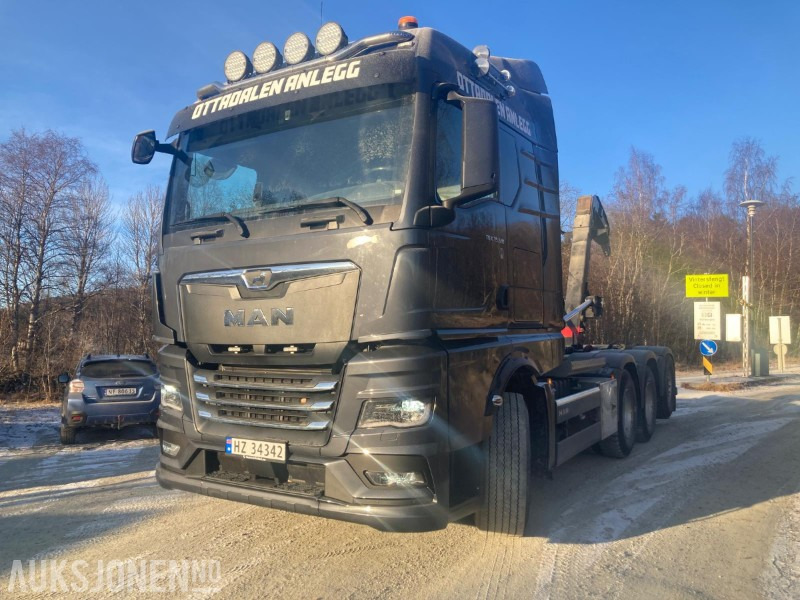 2021 MAN TGX krokbil med dumperkasse og kranflak. 8X4 EURO 6 - Hook lift: gambar 3 2021 MAN TGX krokbil med dumperkasse og kranflak. 8X4 EURO 6 - Hook lift: gambar 3
