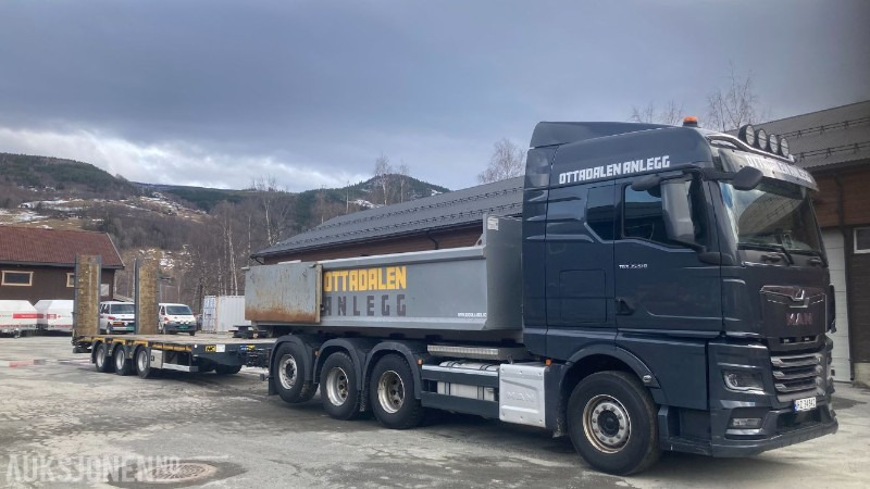 2021 MAN TGX krokbil med dumperkasse og kranflak. 8X4 EURO 6 - Hook lift: gambar 5 2021 MAN TGX krokbil med dumperkasse og kranflak. 8X4 EURO 6 - Hook lift: gambar 5