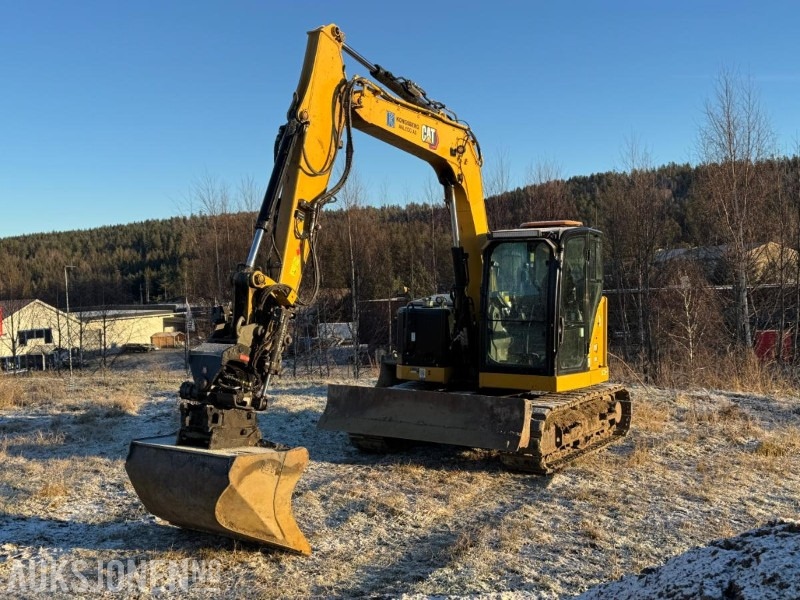 2022 Cat 308CR gravemaskin med gummipads / OilQuick / Engcon tiltrotator / 3 stk skuffer / 1334 timer - Ekskavator: gambar 1 2022 Cat 308CR gravemaskin med gummipads / OilQuick / Engcon tiltrotator / 3 stk skuffer / 1334 timer - Ekskavator: gambar 1