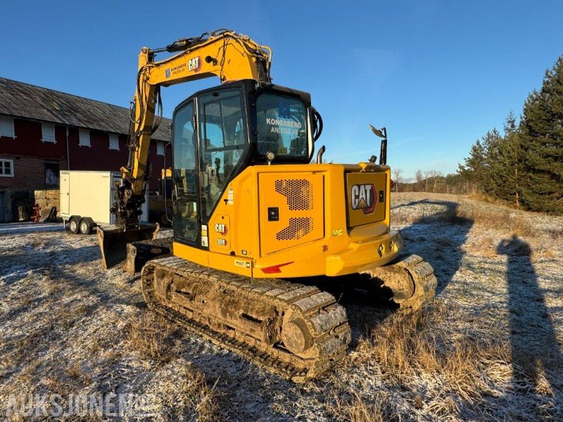2022 Cat 308CR gravemaskin med gummipads / OilQuick / Engcon tiltrotator / 3 stk skuffer / 1334 timer - Ekskavator: gambar 3 2022 Cat 308CR gravemaskin med gummipads / OilQuick / Engcon tiltrotator / 3 stk skuffer / 1334 timer - Ekskavator: gambar 3