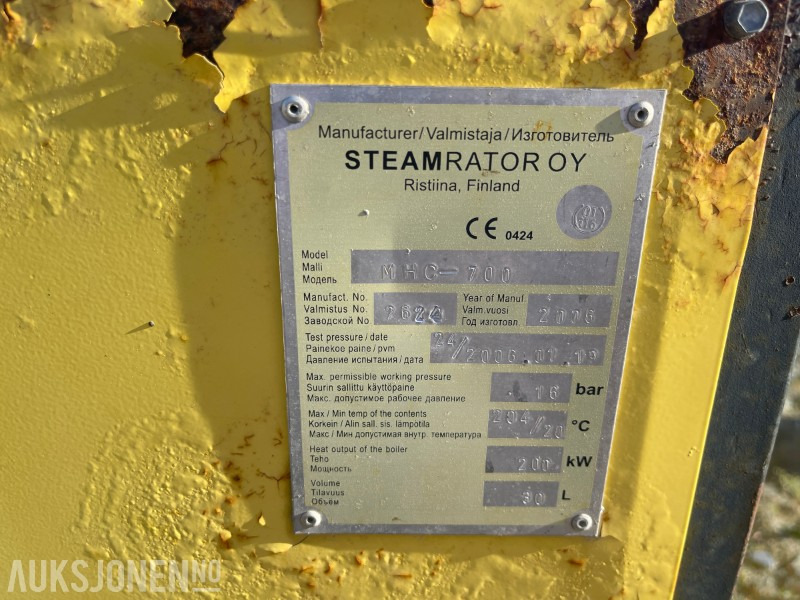2006 Steamrator varmeaggregat / dampkjele - Lampiran untuk Peralatan konstruksi: gambar 5 2006 Steamrator varmeaggregat / dampkjele - Lampiran untuk Peralatan konstruksi: gambar 5