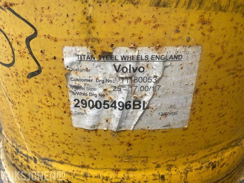 2006 Volvo hjullaster felger 4Stk 29005496BL - Lampiran untuk Peralatan konstruksi: gambar 3 2006 Volvo hjullaster felger 4Stk 29005496BL - Lampiran untuk Peralatan konstruksi: gambar 3