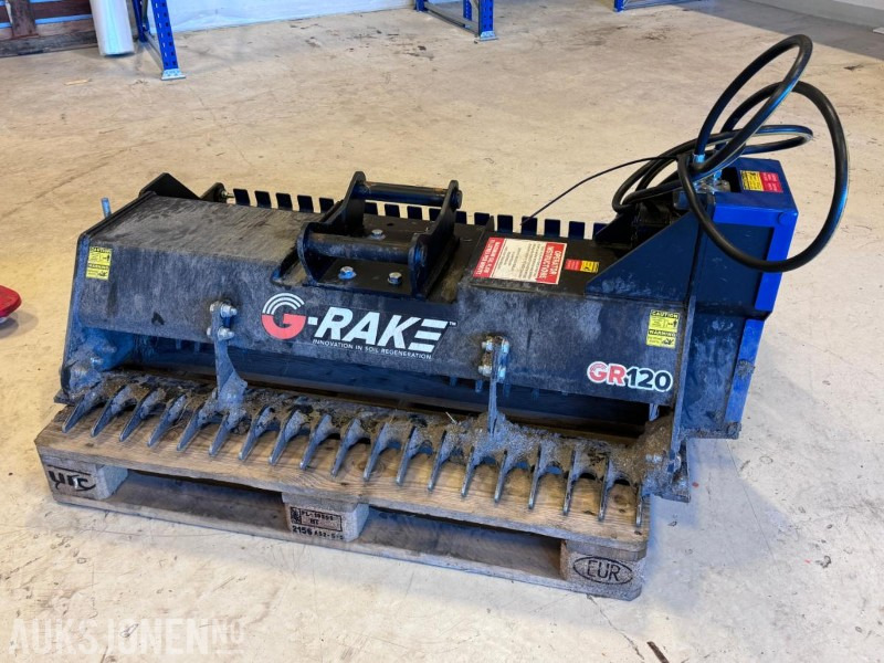 2024 G-Rake - GR120 - Hydraulisk jordfres / rake til gravemaskin - S40 feste - Demokjørt - Lampiran untuk Peralatan konstruksi: gambar 1 2024 G-Rake - GR120 - Hydraulisk jordfres / rake til gravemaskin - S40 feste - Demokjørt - Lampiran untuk Peralatan konstruksi: gambar 1