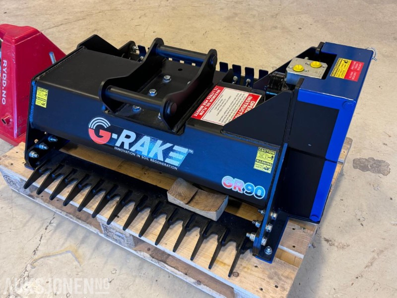 2024 G-Rake - GR90 - Hydraulisk jordfres / rake til gravemaskin - S40 feste - Lampiran untuk Peralatan konstruksi: gambar 2 2024 G-Rake - GR90 - Hydraulisk jordfres / rake til gravemaskin - S40 feste - Lampiran untuk Peralatan konstruksi: gambar 2