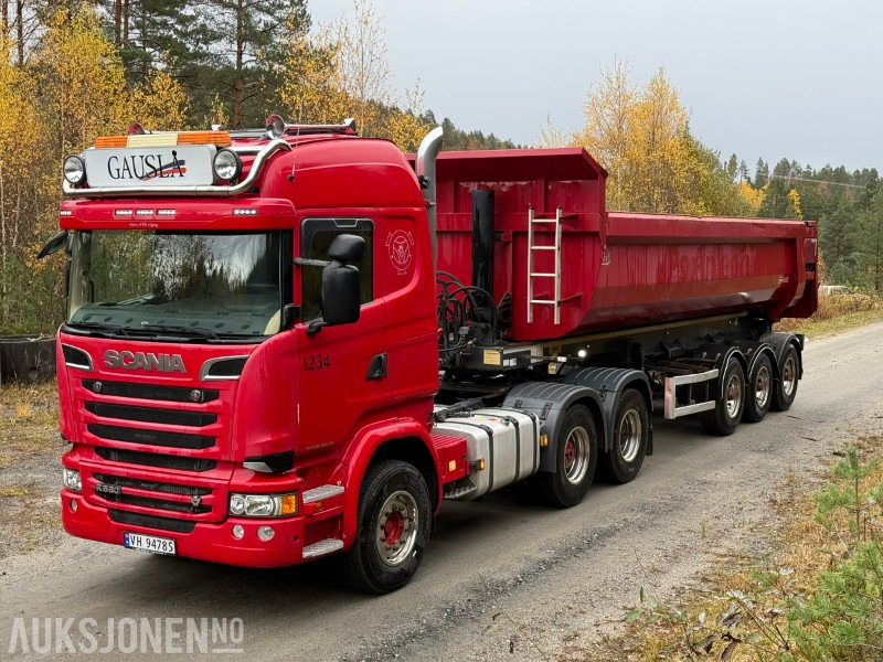 2018 Scania R580-V8-6x4-EURO6-260.000km-Tippsemi m/ Langendorf tralle - Tractor head: gambar 1 2018 Scania R580-V8-6x4-EURO6-260.000km-Tippsemi m/ Langendorf tralle - Tractor head: gambar 1