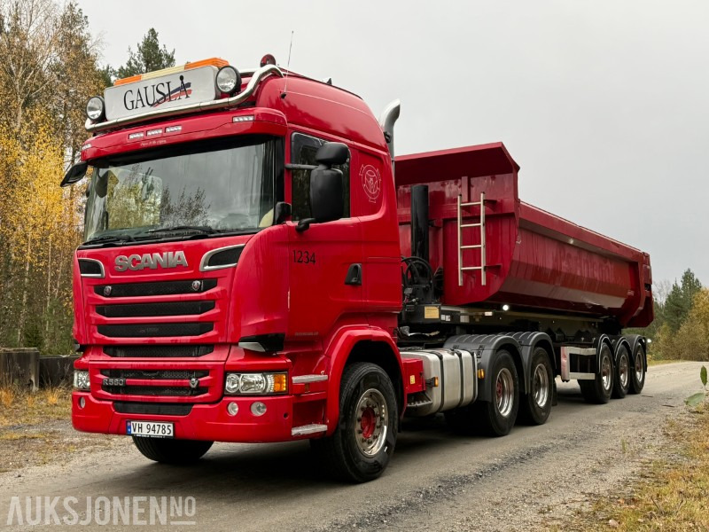 2018 Scania R580-V8-6x4-EURO6-260.000km-Tippsemi m/ Langendorf tralle - Tractor head: gambar 2 2018 Scania R580-V8-6x4-EURO6-260.000km-Tippsemi m/ Langendorf tralle - Tractor head: gambar 2