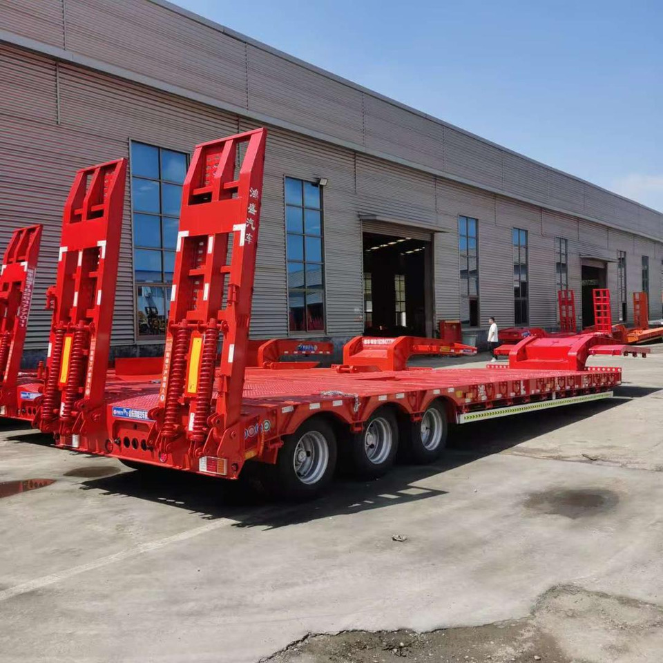 Semi-trailer low bed baru ZHICHENG Semi Flat Bed Low Bed in New or Used with 3 Axles 4 Axles: gambar 11