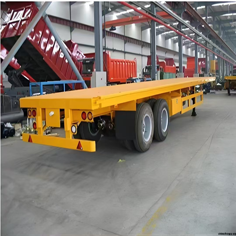 Semi-trailer low bed baru ZHICHENG Semi Flat Bed Low Bed in New or Used with 3 Axles 4 Axles: gambar 30