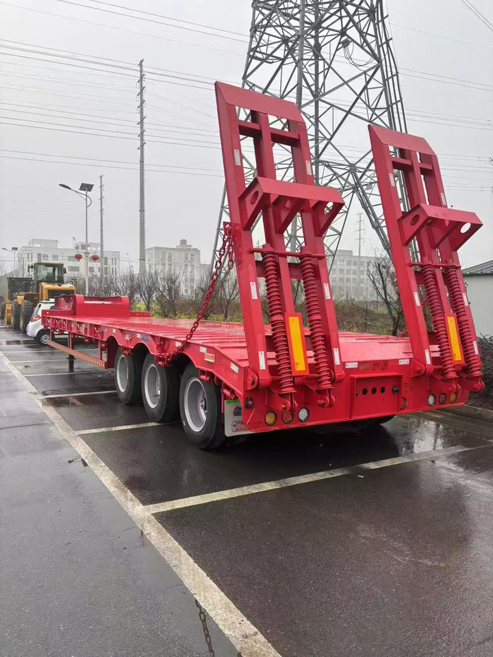 Semi-trailer low bed baru ZHICHENG Semi Flat Bed Low Bed in New or Used with 3 Axles 4 Axles: gambar 23