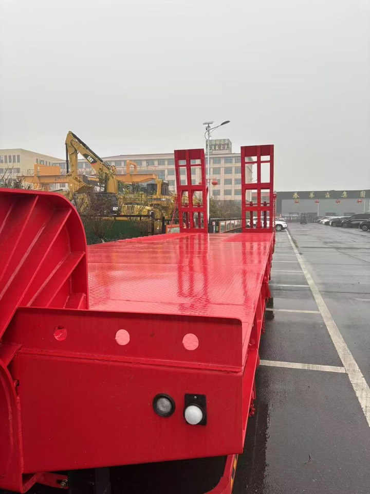 Semi-trailer low bed baru ZHICHENG Semi Flat Bed Low Bed in New or Used with 3 Axles 4 Axles: gambar 22