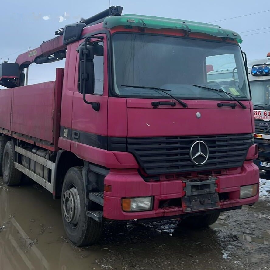 Mercedes-Benz Actros MP1 6x4 + Palfinger Krane - Truk derek, Truk flatbed: gambar 2 Mercedes-Benz Actros MP1 6x4 + Palfinger Krane - Truk derek, Truk flatbed: gambar 2