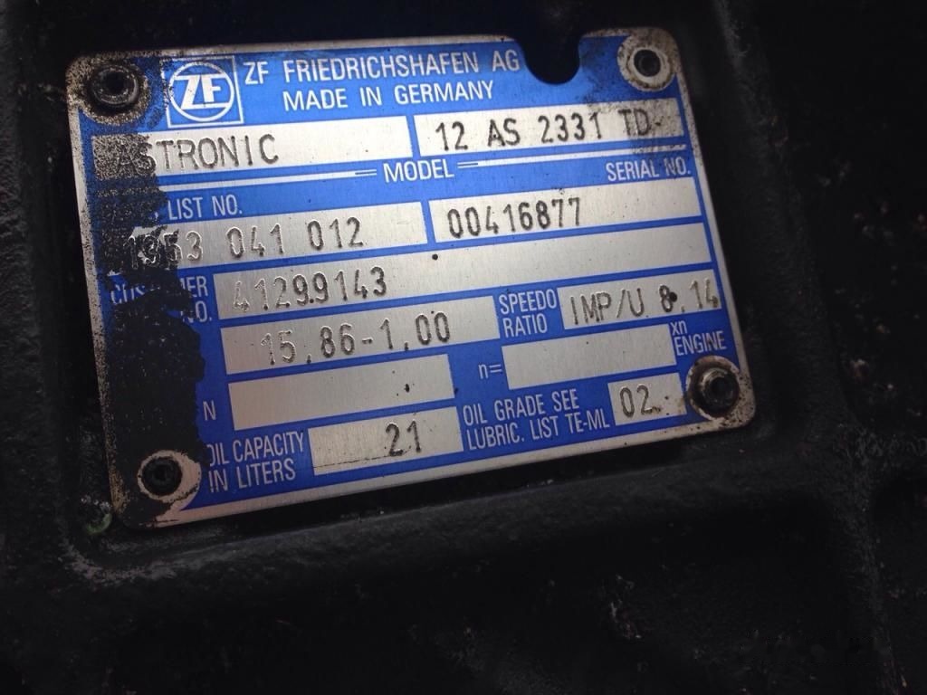 DAF XF105 12AS2331TD DAF XF 105 - Gearbox untuk Truk: gambar 2 DAF XF105 12AS2331TD DAF XF 105 - Gearbox untuk Truk: gambar 2