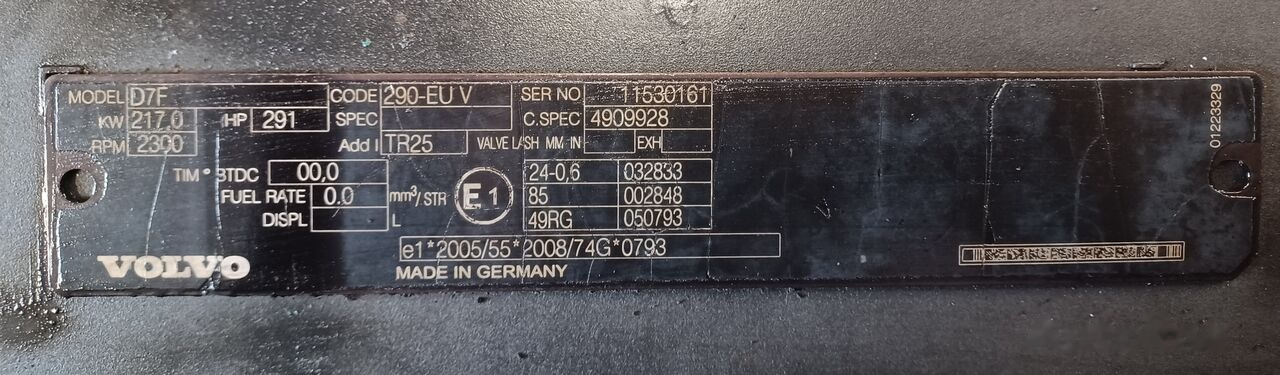 Volvo D7F 290 E5 Volvo FL - Mesin untuk Truk: gambar 5 Volvo D7F 290 E5 Volvo FL - Mesin untuk Truk: gambar 5