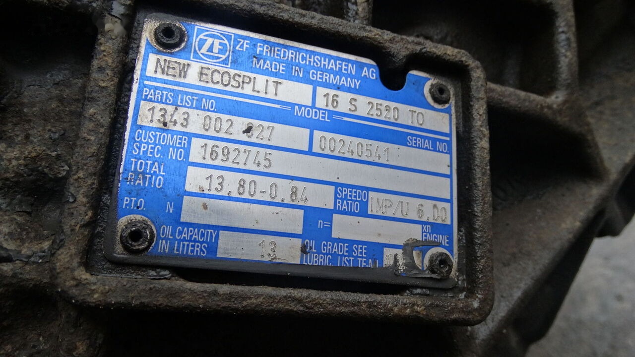 ZF 16S2520 TO MAN - Gearbox untuk Truk: gambar 3 ZF 16S2520 TO MAN - Gearbox untuk Truk: gambar 3