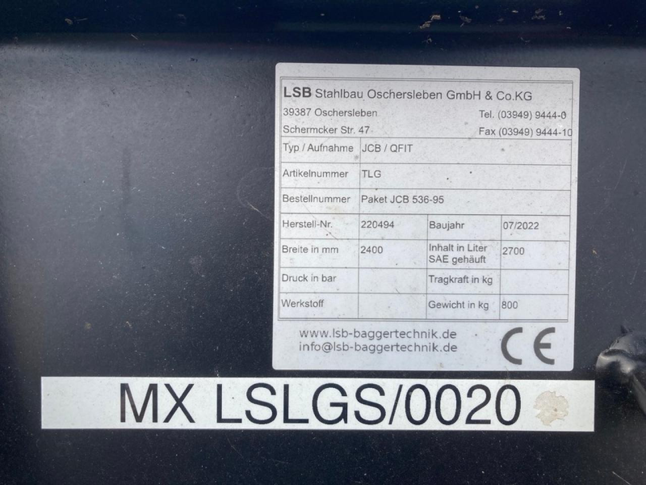 JCB LSB LEICHTGUTSCHAUFEL JCB Q-FIT - Ember loader: gambar 4 JCB LSB LEICHTGUTSCHAUFEL JCB Q-FIT - Ember loader: gambar 4