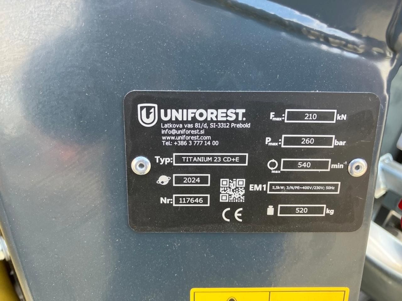 UNIFOREST TITANIUM 23 CD+E - Mesin derek: gambar 5 UNIFOREST TITANIUM 23 CD+E - Mesin derek: gambar 5