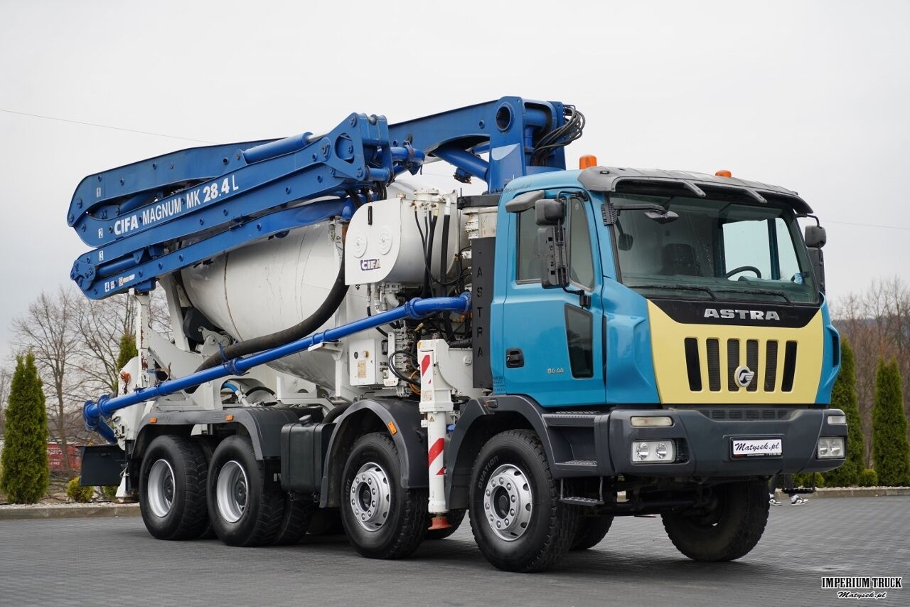 ASTRA VEICOLI 84 44 / POMPOGRUSZKA / 8X4 / BETONIARKA 9 M3 + POMPA CIFA MAGNUM MK 28,4 L / STEROWANIE RADIOWE / NOWE BADANIE UDT - Truk pengaduk beton: gambar 1 ASTRA VEICOLI 84 44 / POMPOGRUSZKA / 8X4 / BETONIARKA 9 M3 + POMPA CIFA MAGNUM MK 28,4 L / STEROWANIE RADIOWE / NOWE BADANIE UDT - Truk pengaduk beton: gambar 1