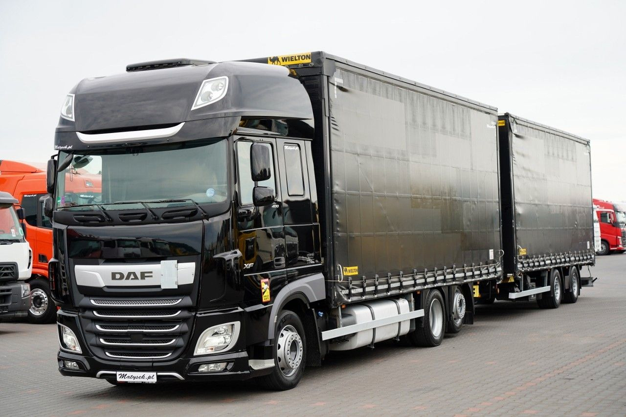 DAF XF 480 / ZESTAW TANDEM / 120 M3 / PRZEJAZDOWY / - Truk dengan terpal samping: gambar 2 DAF XF 480 / ZESTAW TANDEM / 120 M3 / PRZEJAZDOWY / - Truk dengan terpal samping: gambar 2