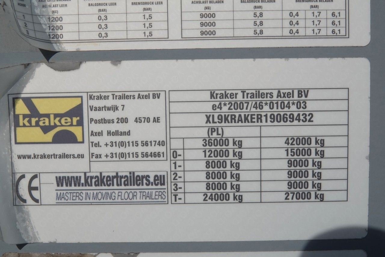 Semi-trailer dengan lantai berjalan baru Kraker WALKING FLOOR / RUCHOMA PODŁOGA / 92 M3 / OŚ PO: gambar 19 Semi-trailer dengan lantai berjalan baru Kraker WALKING FLOOR / RUCHOMA PODŁOGA / 92 M3 / OŚ PO: gambar 19