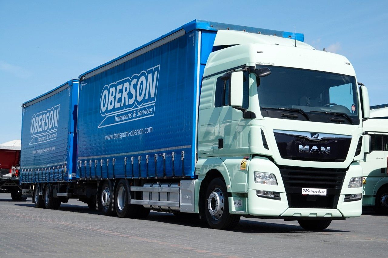 MAN TGX 26.460 / ZESTAW TANDEM PRZEJAZDOWY / 120 M3 - Truk dengan terpal samping: gambar 1 MAN TGX 26.460 / ZESTAW TANDEM PRZEJAZDOWY / 120 M3 - Truk dengan terpal samping: gambar 1