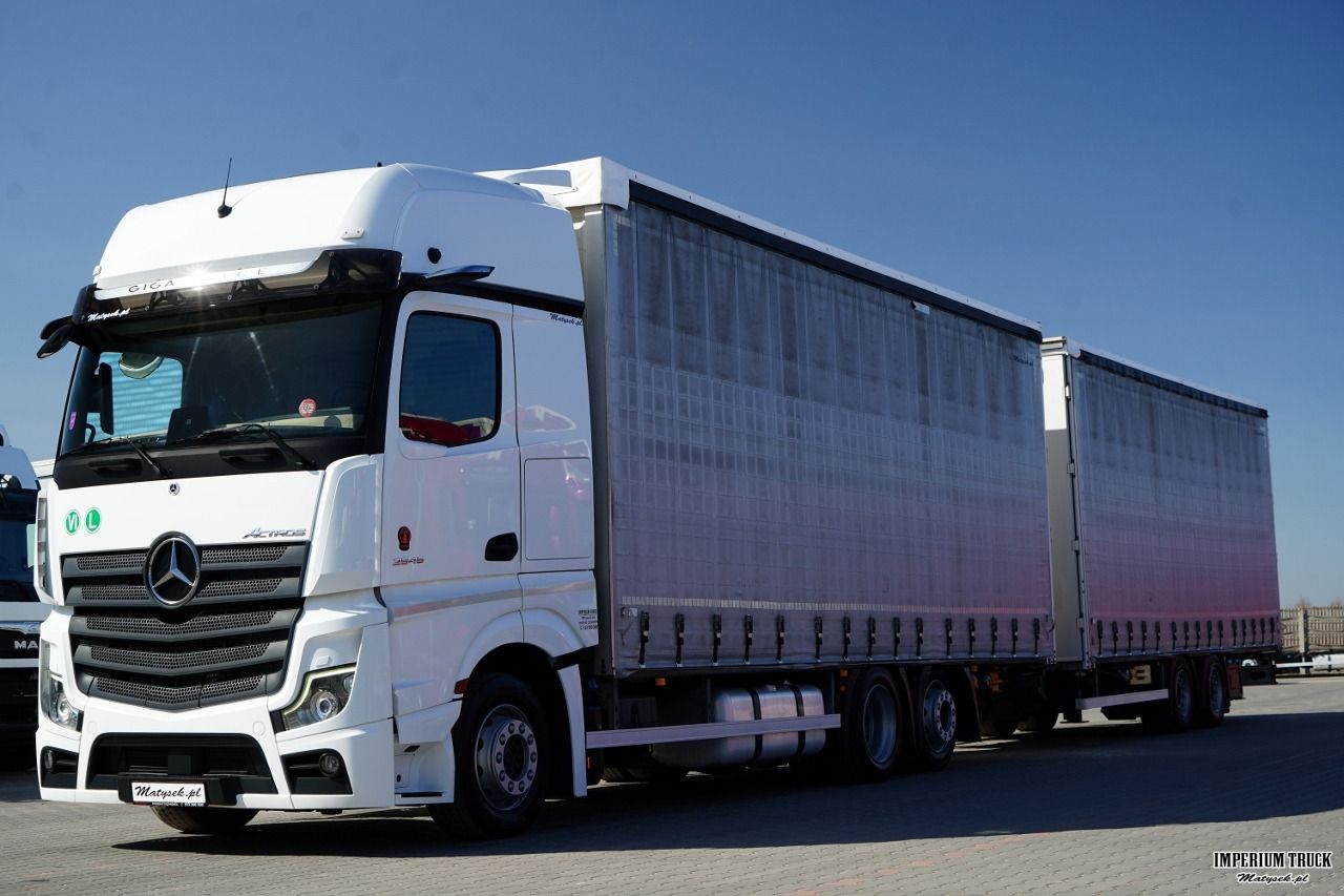 MERCEDES-BENZ ACTROS 2545 / ZESTAW TANDEM 120 M3 / PRZEJAZDOWY / GIGA SPACE / - Truk dengan terpal samping: gambar 2 MERCEDES-BENZ ACTROS 2545 / ZESTAW TANDEM 120 M3 / PRZEJAZDOWY / GIGA SPACE / - Truk dengan terpal samping: gambar 2
