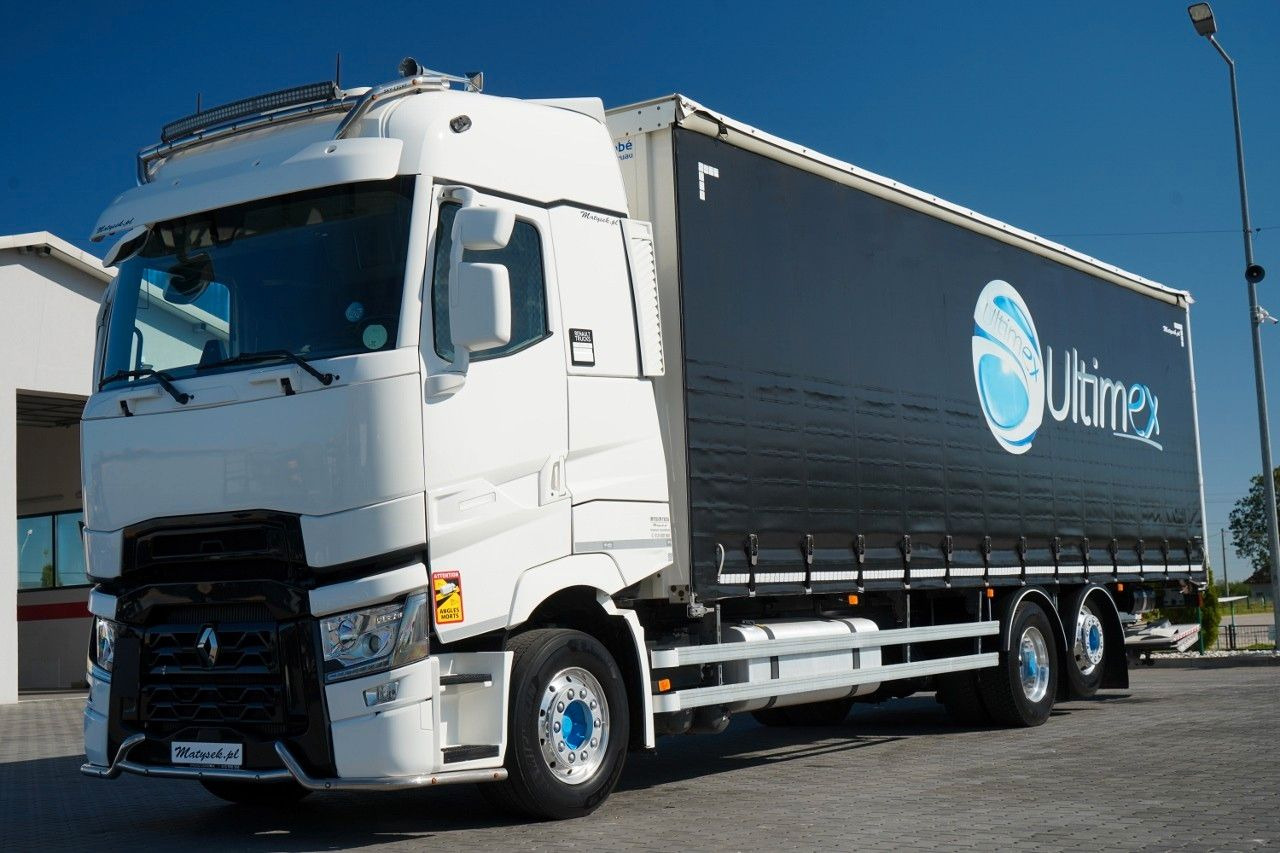Renault T 440 / 6X2 / SOLÓWKA / FIRANKA 9.5 M / I-PARK - Truk dengan terpal samping: gambar 1 Renault T 440 / 6X2 / SOLÓWKA / FIRANKA 9.5 M / I-PARK - Truk dengan terpal samping: gambar 1