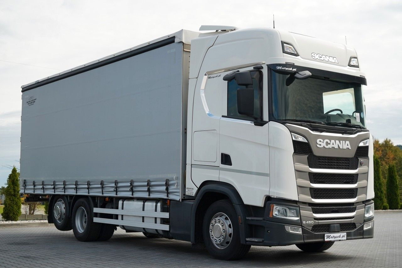 Scania S 450 / SOLÓWKA / 6X2 / OŚ PODNOSZONA / 2019 / - Truk dengan terpal samping: gambar 1 Scania S 450 / SOLÓWKA / 6X2 / OŚ PODNOSZONA / 2019 / - Truk dengan terpal samping: gambar 1