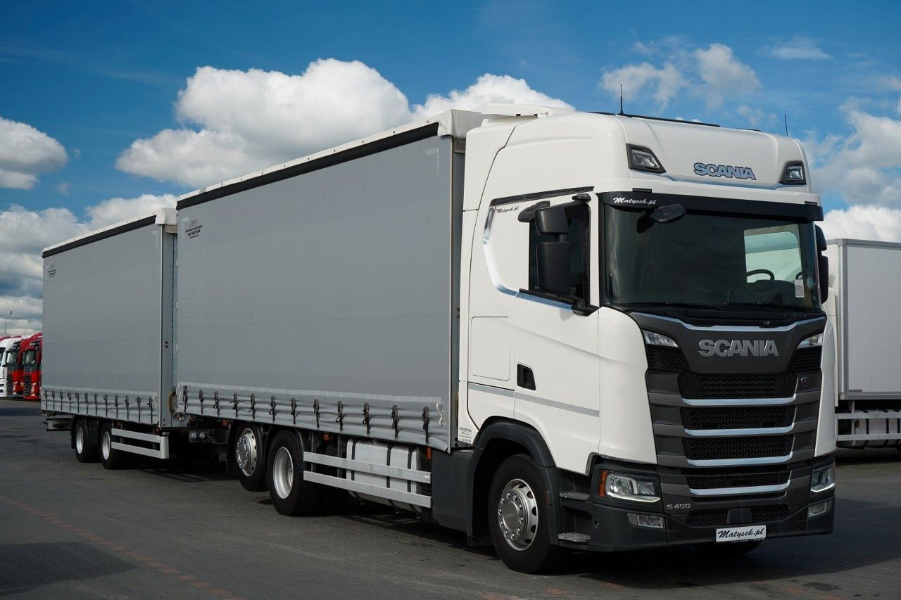 Scania S 450 / ZESTAW TANDEM / 120 M3 / I-PARK COOL Scania S 450 / ZESTAW TANDEM / 120 M3 / PO KONTRAKCIE S - Truk dengan terpal samping: gambar 1 Scania S 450 / ZESTAW TANDEM / 120 M3 / I-PARK COOL Scania S 450 / ZESTAW TANDEM / 120 M3 / PO KONTRAKCIE S - Truk dengan terpal samping: gambar 1