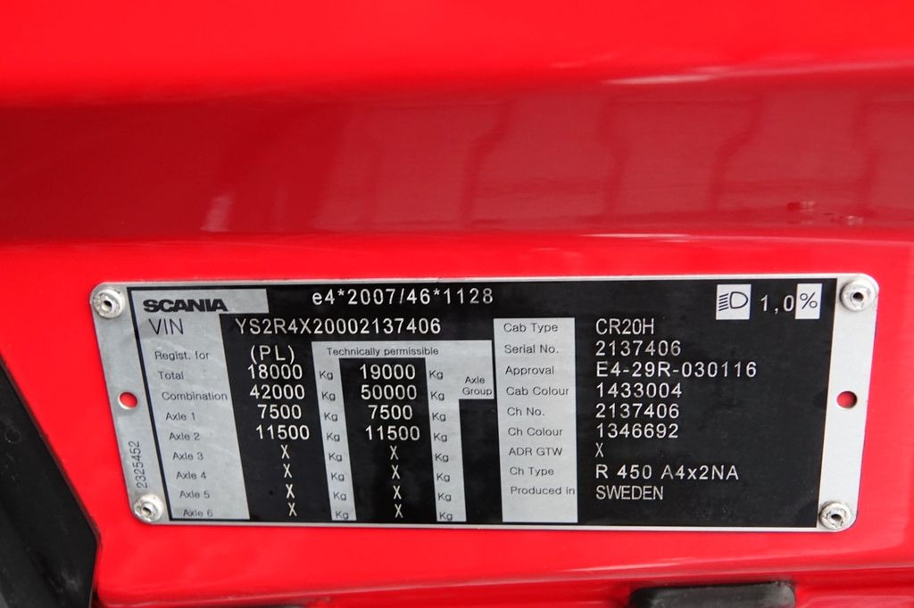 Tractor head Scania R 450 / RETARDER /  PO KONTRAKCIE SERWISOWYM: gambar 18