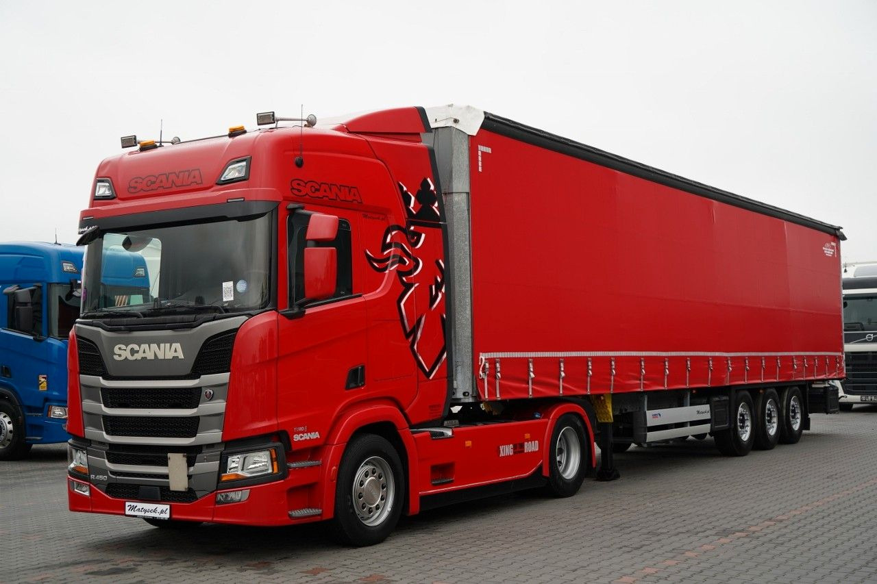 Scania R 450 / ZESTAW / + SCHMITZ / FIRANKA STANDARD / - Tractor head: gambar 1 Scania R 450 / ZESTAW / + SCHMITZ / FIRANKA STANDARD / - Tractor head: gambar 1