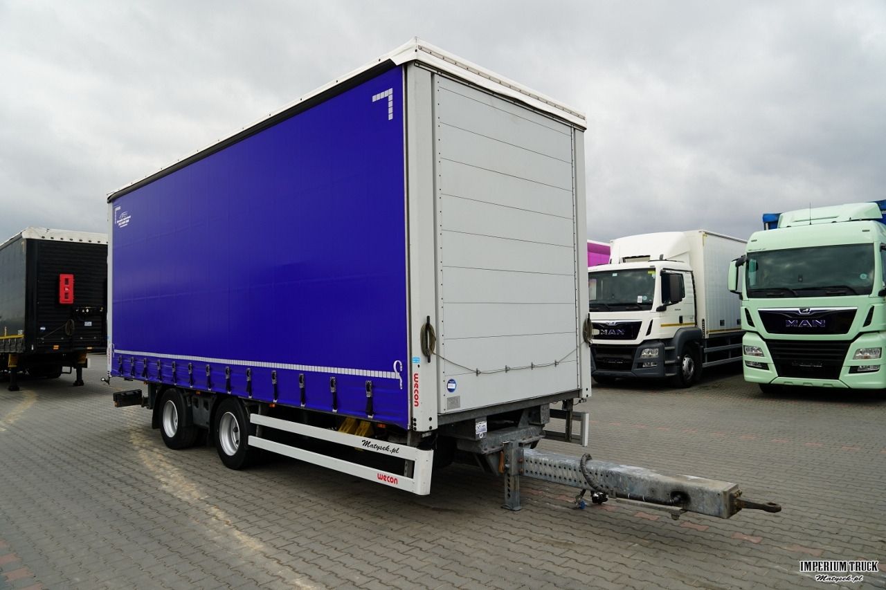 WECON / PRZYCZEPA - 7,7 M / OŚ PODNOSZONA / DACH PODNOSZONY / ZAWIESIE DO WÓZKA / SAF - Trailer dengan terpal samping: gambar 2 WECON / PRZYCZEPA - 7,7 M / OŚ PODNOSZONA / DACH PODNOSZONY / ZAWIESIE DO WÓZKA / SAF - Trailer dengan terpal samping: gambar 2
