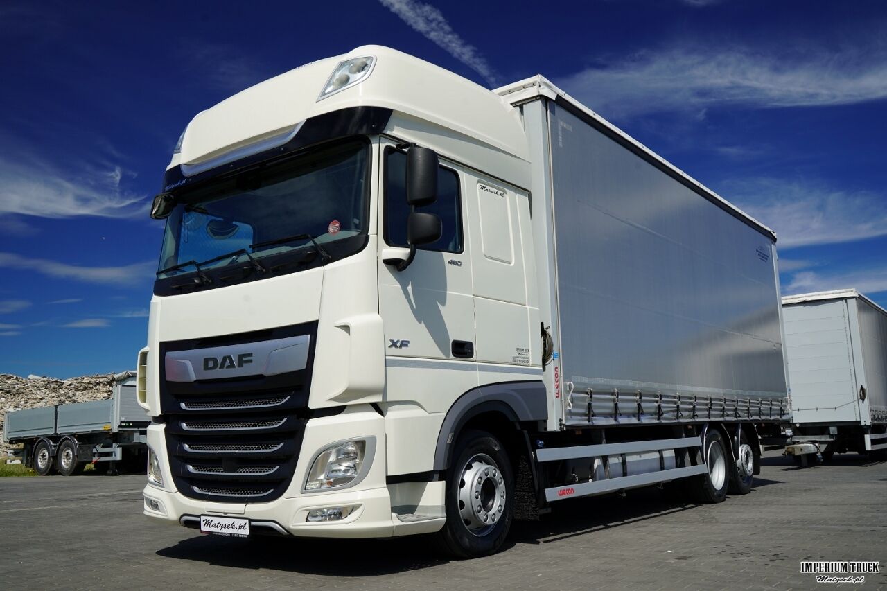 XF 480 / SOLÓWKA / SSC / MEGA / KLIMA POSTOJOWA / 6X2 / OŚ PODNOSZONA / DACH PODNOSZONY / ZAWIESIE DO WÓZKA / - Truk dengan terpal samping: gambar 3 XF 480 / SOLÓWKA / SSC / MEGA / KLIMA POSTOJOWA / 6X2 / OŚ PODNOSZONA / DACH PODNOSZONY / ZAWIESIE DO WÓZKA / - Truk dengan terpal samping: gambar 3