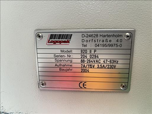 Mesin pengemas Logopak 920 IIP Labeller: gambar 9 Mesin pengemas Logopak 920 IIP Labeller: gambar 9