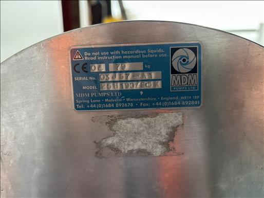 MDM Pumps 25H Centrifugal Pump - Mesin makanan: gambar 4 MDM Pumps 25H Centrifugal Pump - Mesin makanan: gambar 4