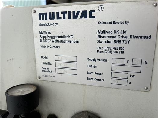 Mesin pengemas Multivac AG6 Swing top vacuum packer: gambar 6