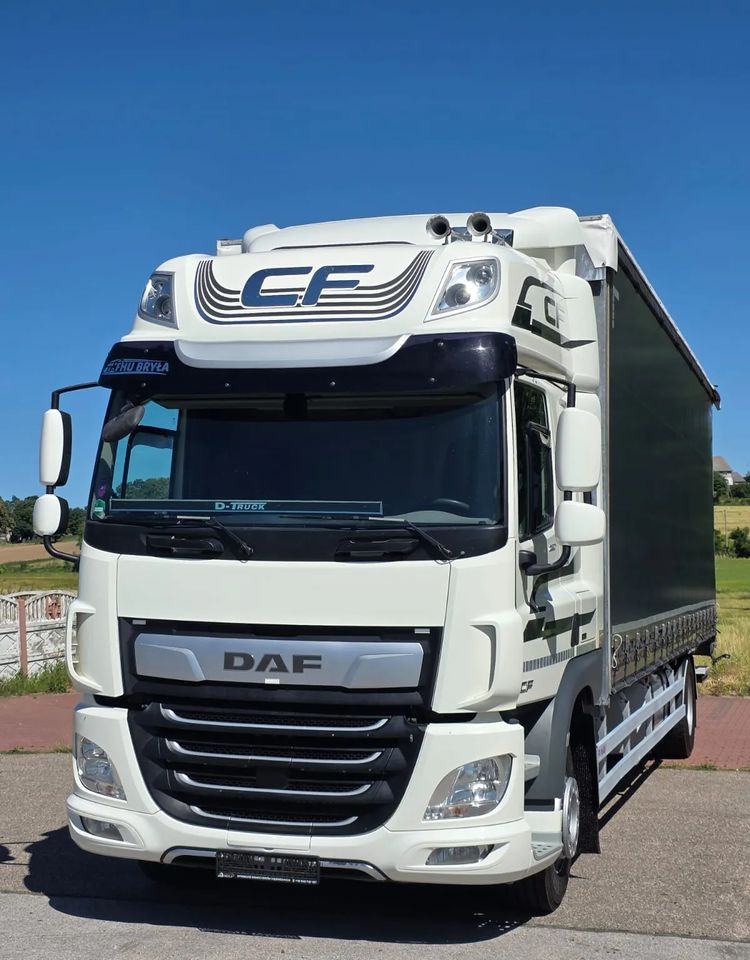 Truk dengan terpal samping DAF CF290/CF320/FIRANKA/WINDA DHOLLANDIA / E6/JEDEN WŁAŚCICIEL/SPROWADZONY/22PALETY/2019/PODNOSZONY DACH/ JAK NOWY: gambar 18