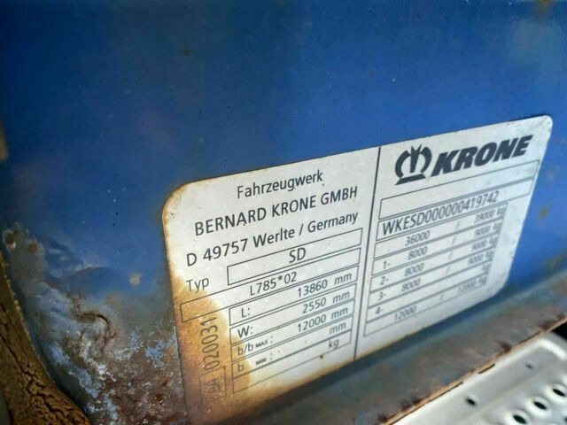 Krone SD Plane Spriegel - Semi-trailer dengan terpal samping: gambar 4 Krone SD Plane Spriegel - Semi-trailer dengan terpal samping: gambar 4