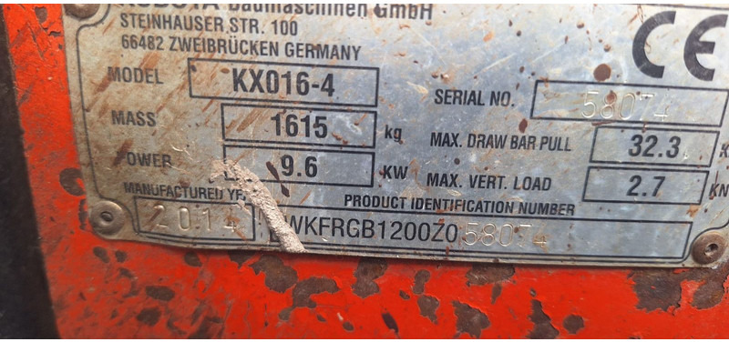 Kubota KXo 16-4 Minibagger - Ekskavator mini: gambar 5 Kubota KXo 16-4 Minibagger - Ekskavator mini: gambar 5