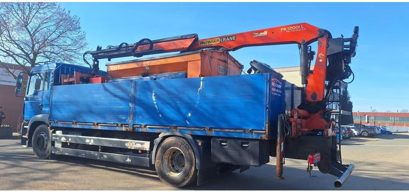 MAN 18.310 Pritsche mit Kran - Truk flatbed, Truk derek: gambar 2 MAN 18.310 Pritsche mit Kran - Truk flatbed, Truk derek: gambar 2