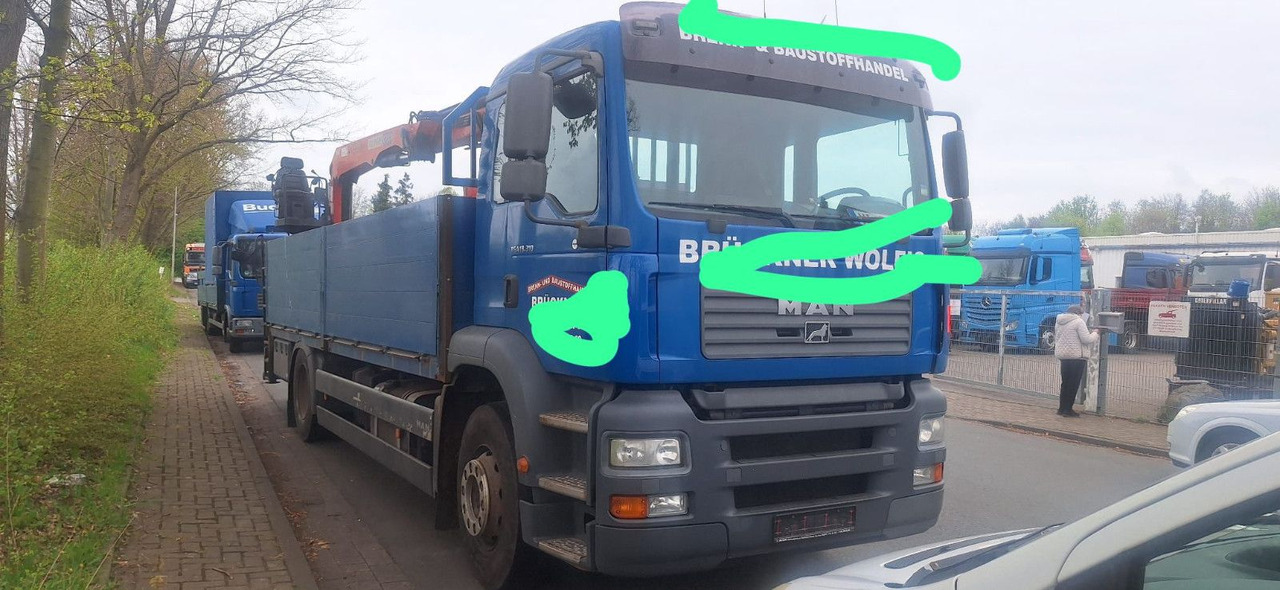 MAN 18.310 Pritsche mit Kran - Truk flatbed: gambar 2 MAN 18.310 Pritsche mit Kran - Truk flatbed: gambar 2