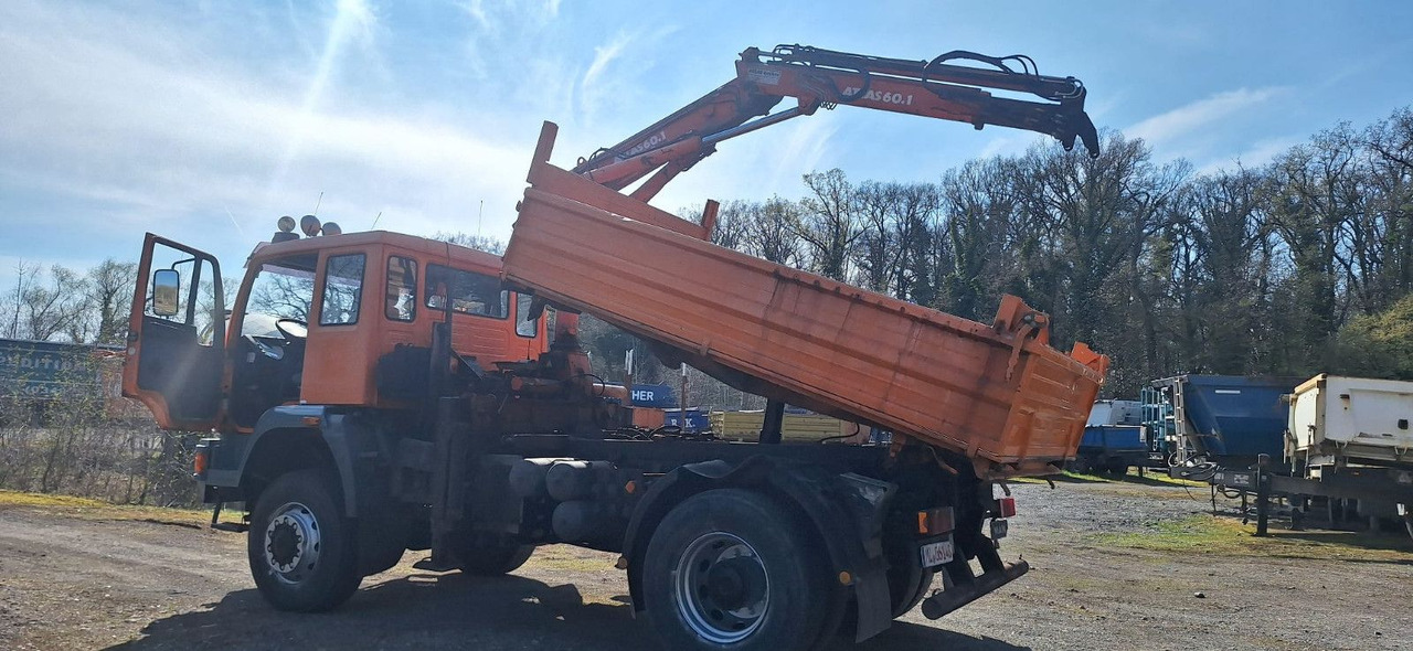 MAN TGM 18.240PS 4x4 3.S-Kipper mit Kran - Truk jungkit, Truk derek: gambar 4 MAN TGM 18.240PS 4x4 3.S-Kipper mit Kran - Truk jungkit, Truk derek: gambar 4