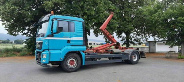 MAN TGS 18.440 Abroller mit Funk +Kran vor - Hook lift, Truk derek: gambar 5 MAN TGS 18.440 Abroller mit Funk +Kran vor - Hook lift, Truk derek: gambar 5