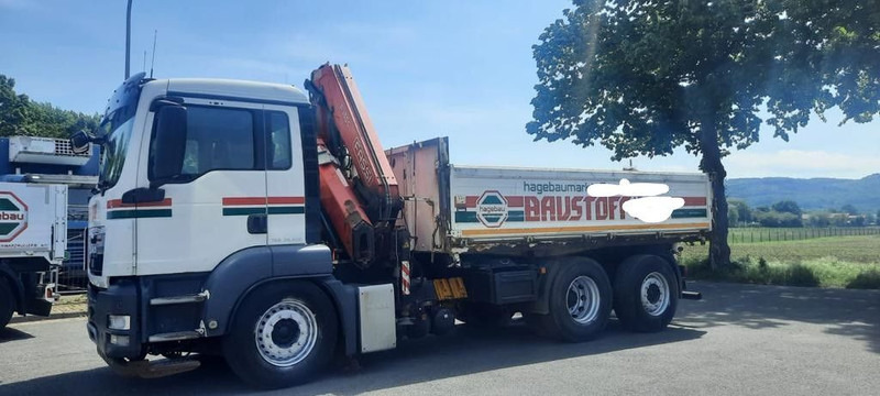 MAN TGS 26.400 Kipper Mit Kran/Funk - Truk flatbed, Truk derek: gambar 1 MAN TGS 26.400 Kipper Mit Kran/Funk - Truk flatbed, Truk derek: gambar 1