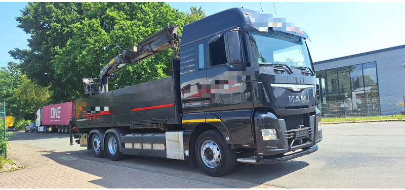 MAN TGX 26.440 6x2 LLW Pritsche mit Kran Palfinge - Truk flatbed, Truk derek: gambar 1 MAN TGX 26.440 6x2 LLW Pritsche mit Kran Palfinge - Truk flatbed, Truk derek: gambar 1