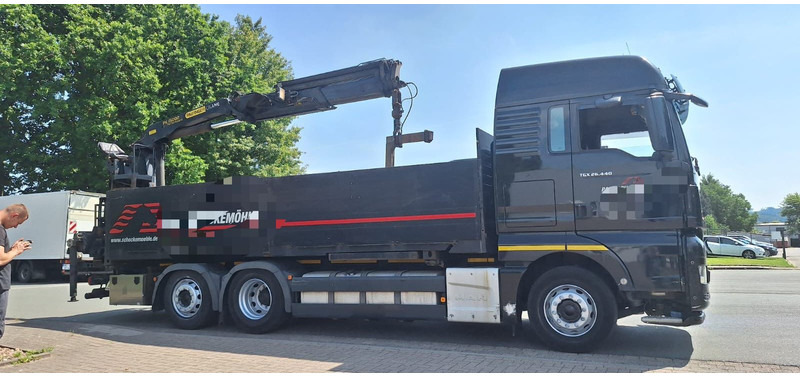 MAN TGX 26.440 6x2 LLW Pritsche mit Kran Palfinge - Truk flatbed, Truk derek: gambar 2 MAN TGX 26.440 6x2 LLW Pritsche mit Kran Palfinge - Truk flatbed, Truk derek: gambar 2