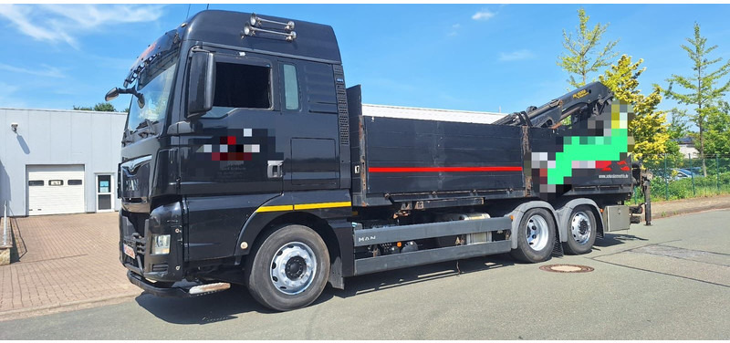 MAN TGX 26.440L 6x2 Pritsche mit Kran Palfinge - Truk flatbed, Truk derek: gambar 1 MAN TGX 26.440L 6x2 Pritsche mit Kran Palfinge - Truk flatbed, Truk derek: gambar 1
