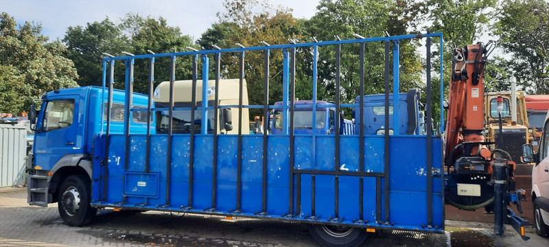 Mercedes-Benz 1828 Pritsche+Glastransport - Truk flatbed, Truk derek: gambar 3 Mercedes-Benz 1828 Pritsche+Glastransport - Truk flatbed, Truk derek: gambar 3